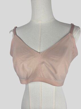 Honeylove Silhouette V-Neck Wireless Bra XL Nude Beige Wire-Free Supportive‎
